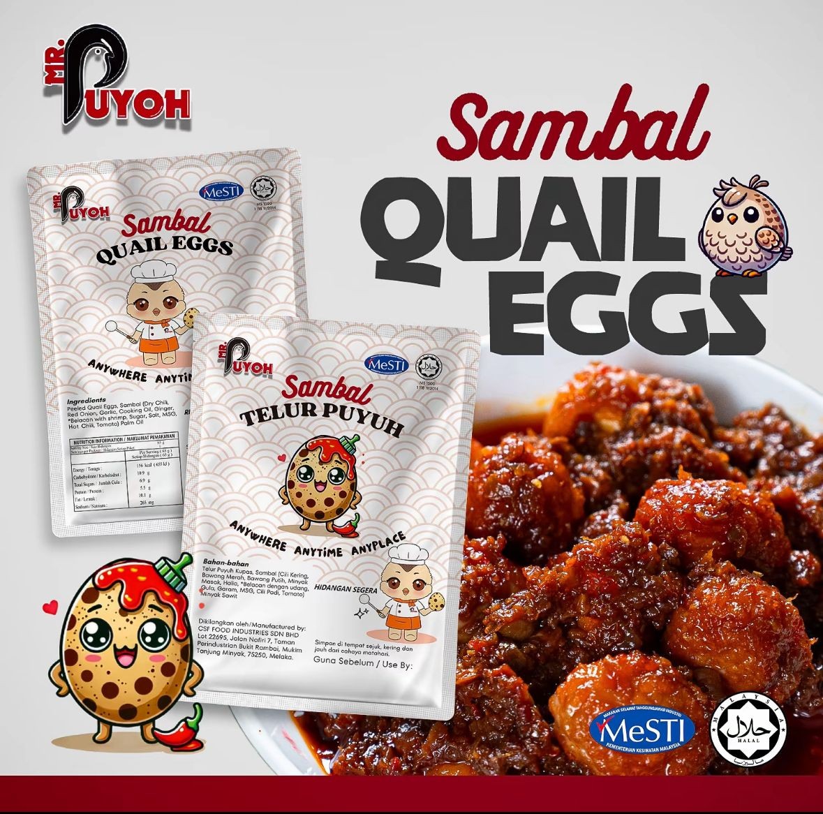 Mr.Puyoh Sambal Telur Puyuh
