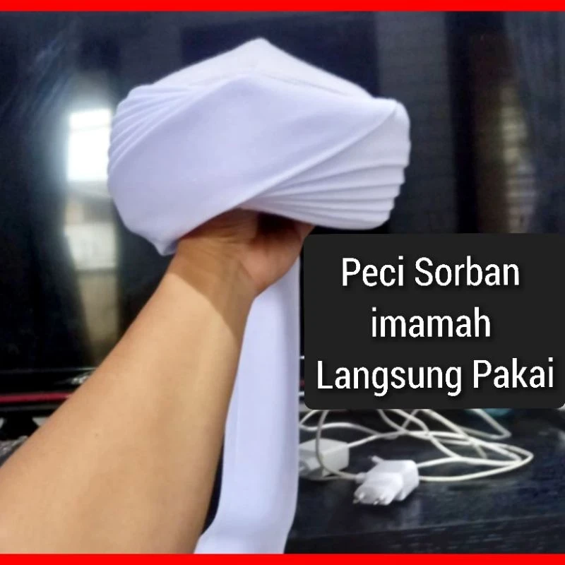 Permanent TAIL IMAMAH PECI 4 TIER TORBAN FOR CHILDREN & ADULTS