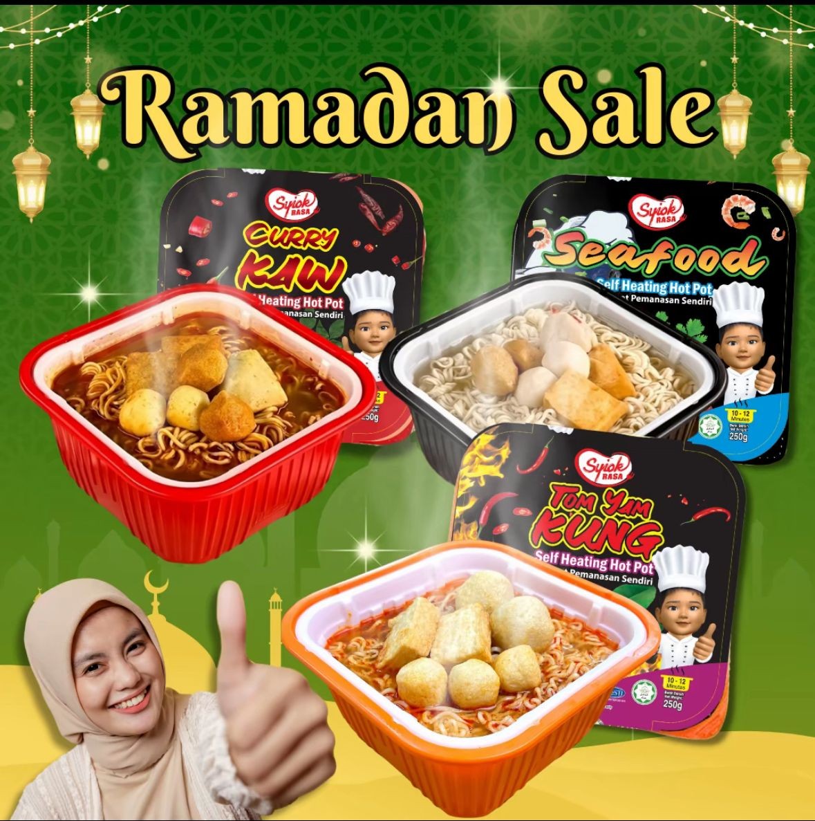 TomYam Kung/Curry Kaw/Soup Self-Heating Instant HotPot