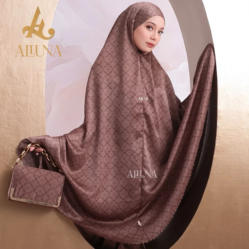 Alluna - Santorini Silk 3in1 Lasercut Kayyana Series Adult Mukena