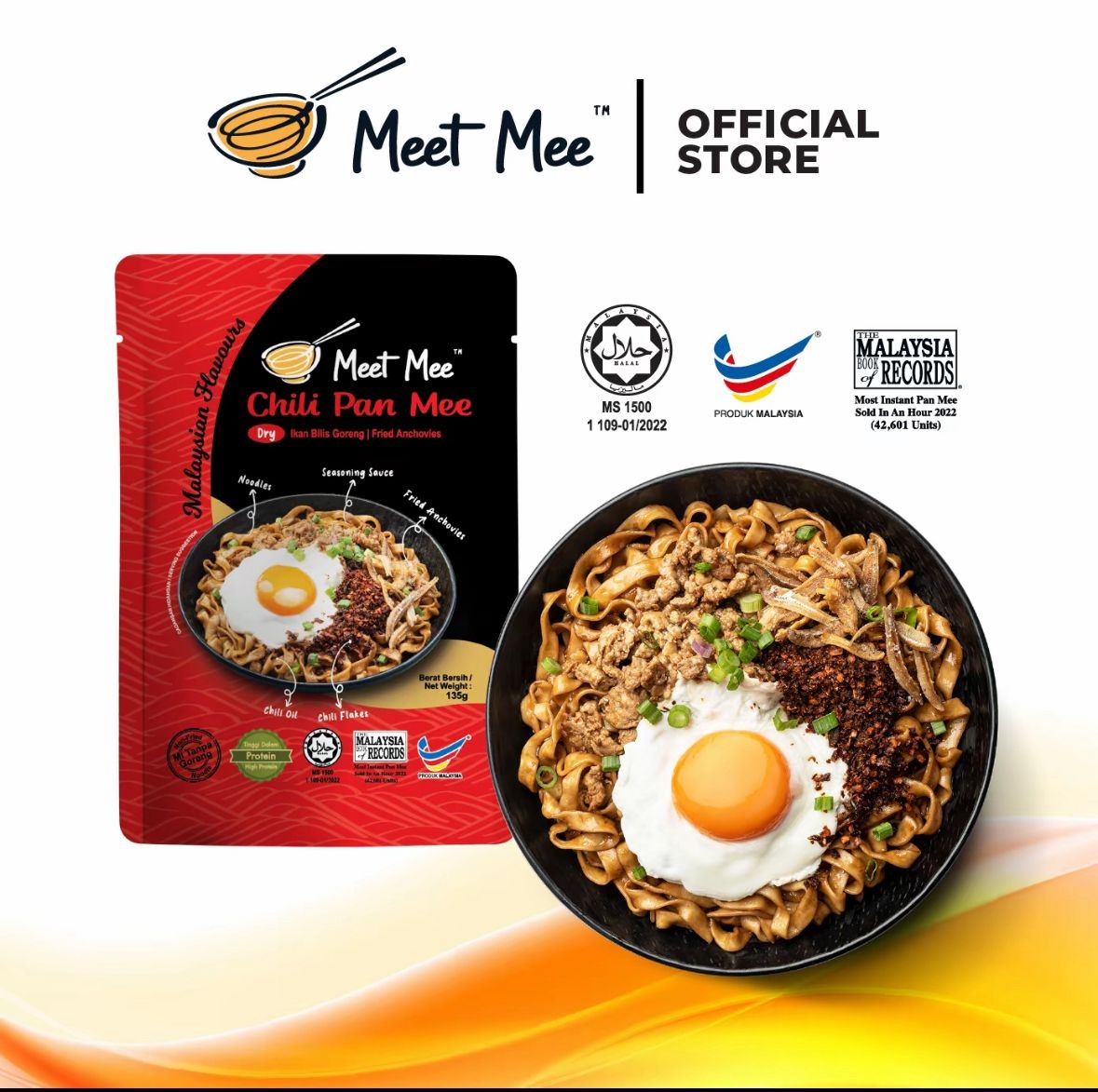 HALAL Dry Chilli Pan Mee
