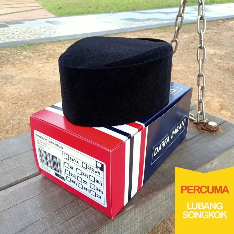 songkok dewasa (crown) 3 3/4 inci - SONGKOK DAFFA IMRAN